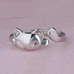 Zilveren (925) ring Cat