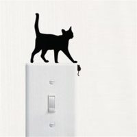 Schakelaar sticker Walking Cat