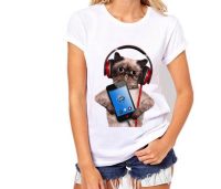 T-shirt Cat Always with my Music! maat 158/164