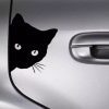 (Auto) Sticker Hello Cat Zwart