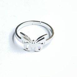 RVS Ring Vlinder Silver