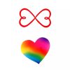 Body Tattoo Rainbow Infinity Hearts