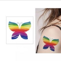 Body Tattoo Rainbow Butterfly