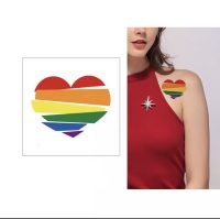 Body Tattoo Rainbow Heart In Pieces