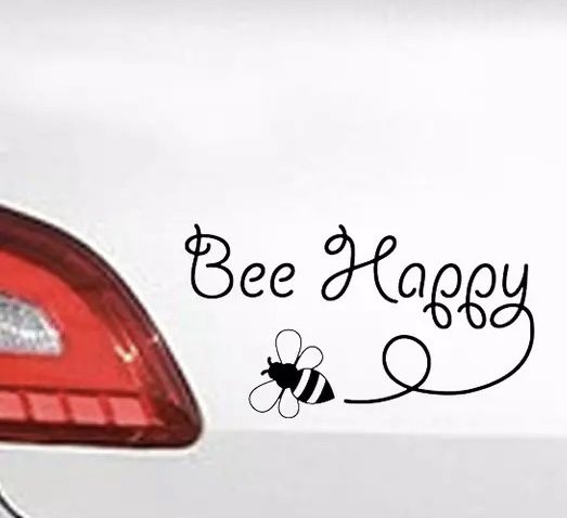Auto Sticker Bee Happy - Goede Doelen.Shop