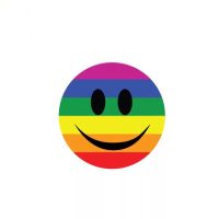 Auto Sticker Rainbow Smiley