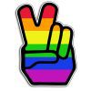 Auto Sticker Rainbow Peace