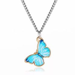 Ketting Butterfly Blue