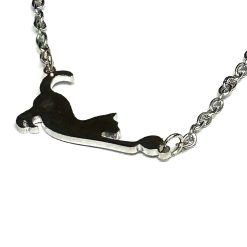 Ketting Stretching Cat Zilver