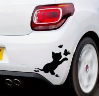 Auto Sticker Vlinder Kat
