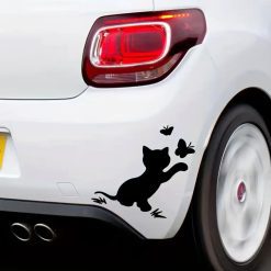 Auto Sticker Vlinder Kat