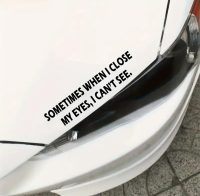 Autosticker Close My Eyes Zwart