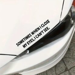 Autosticker Close My Eyes Zwart