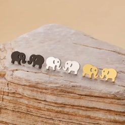 RVS Oorbellen Olifant