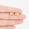 RVS Oorbellen Olifant Gold