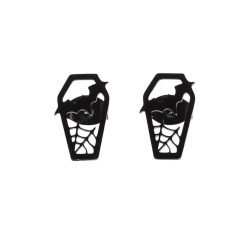 Oorbellen Scary Coffin Black